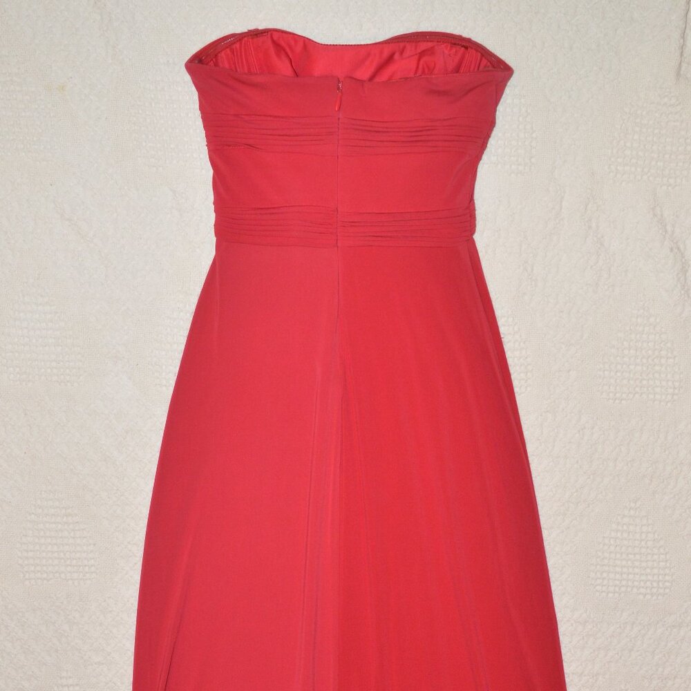 BCBGMaxAzria Red Strapless Floor length Gown - Picture 11 of 14